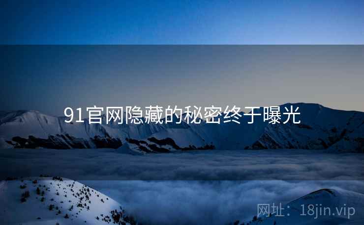91官网隐藏的秘密终于曝光
