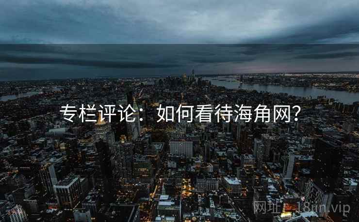 专栏评论：如何看待海角网？