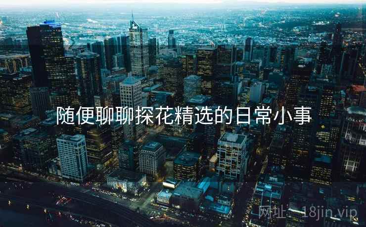 随便聊聊探花精选的日常小事